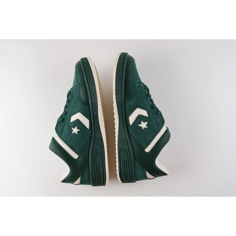Converse Weapon Ox Low Green White 12 Leather Excellent - Picture 6 of 8